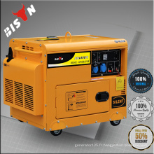 Bison Chine Zhejiang Super 6KVA Machines de production de puissance silencieuse Changchai Diesel Engine Generator